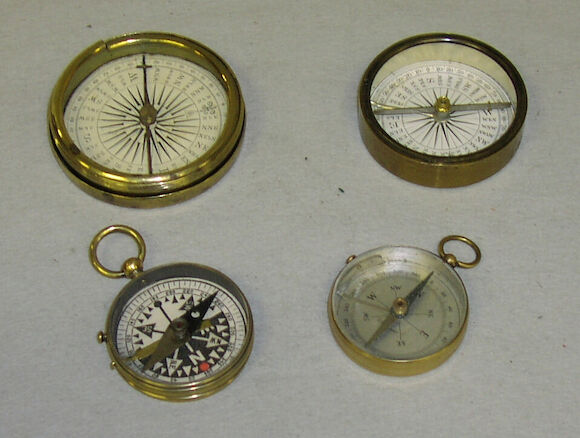 Bonhams : Four Pocket Compasses, 19th and 20th centuries, (4)