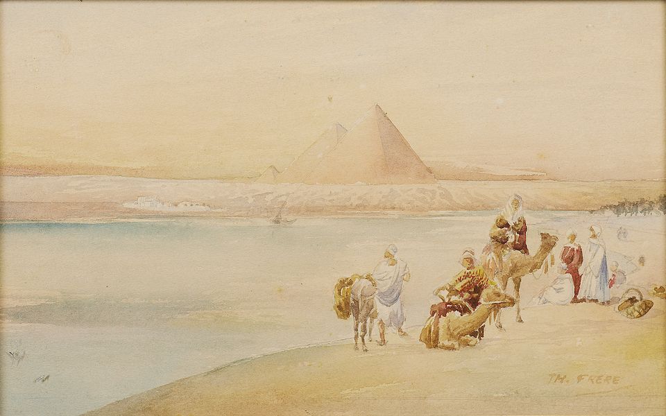 Bonhams Charles Theodore Frere (French, 181488) By the Pyramids; By