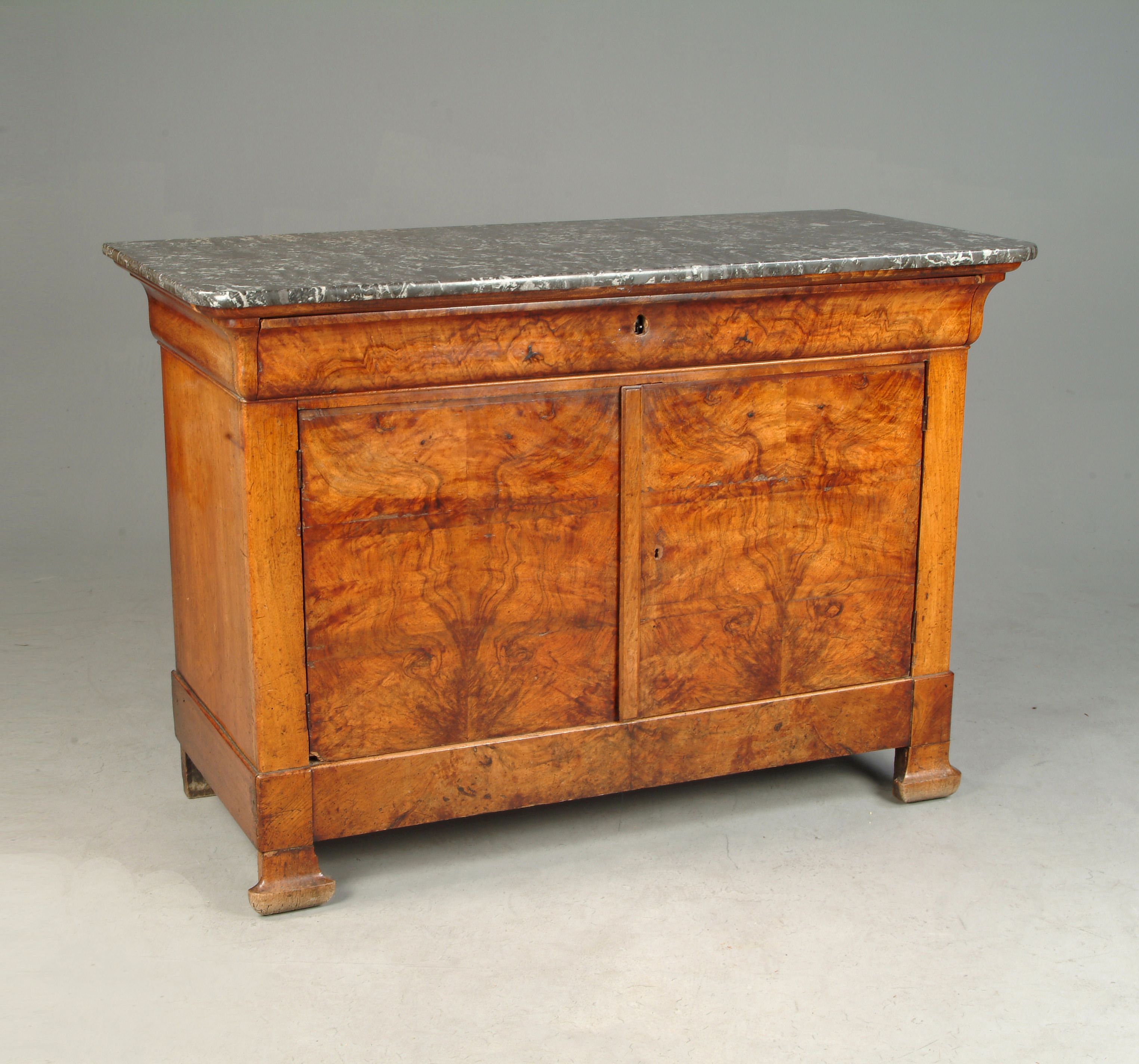 A Louis Philippe walnut commode