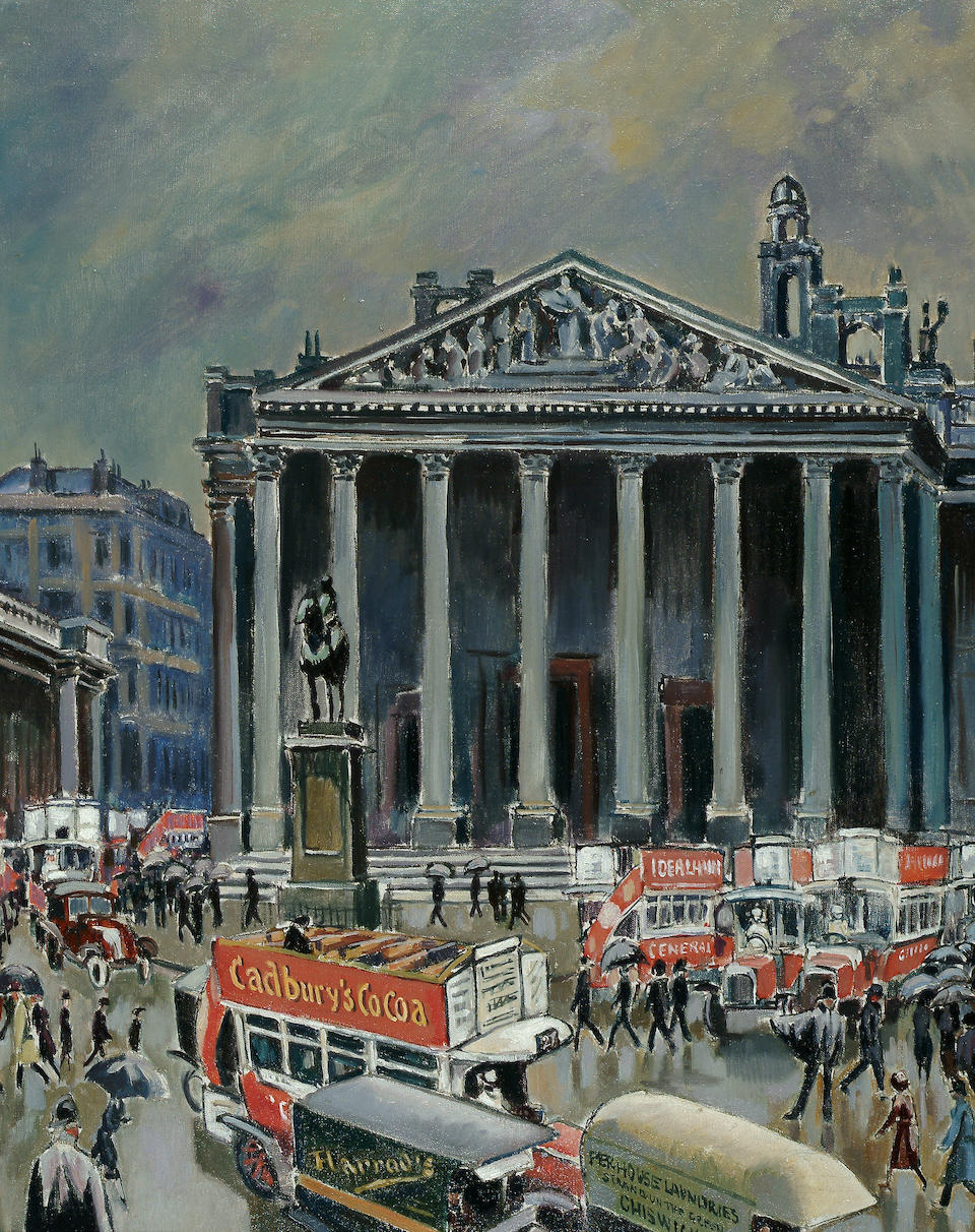 Ludovic-Rodo Pissarro (French, 1878-1952) The Royal Exchange, 23 x 31 1/4 in (58.5 x 79.3 cm).