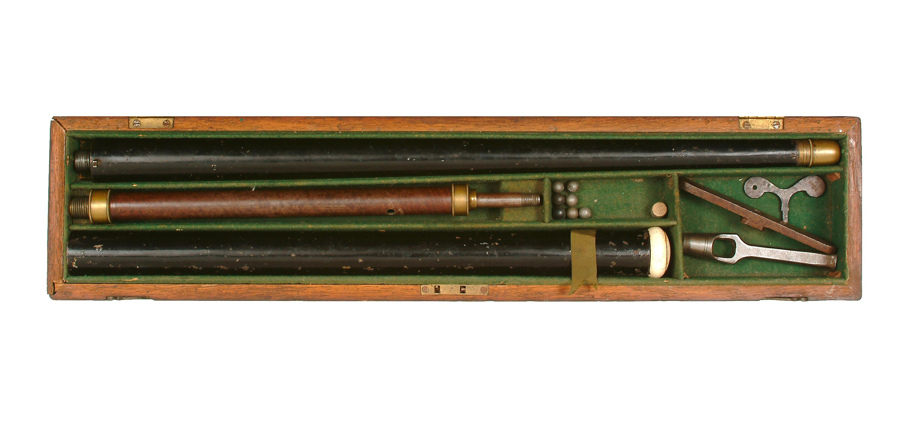A Cased BreechLoading WalkingStick Air Rifle Circa 1850 auctions