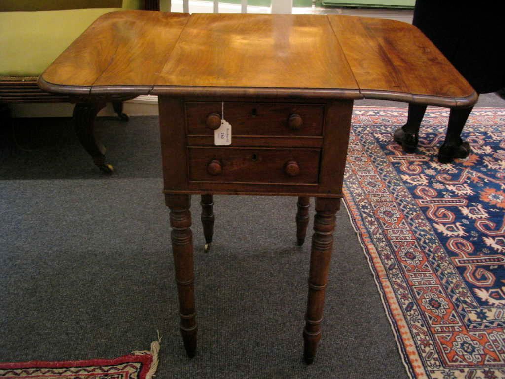 A Regency rosewood drop leaf Work Table,