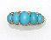 A turquoise and diamond ring