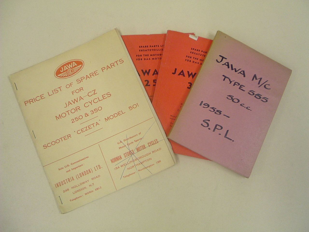 Jawa spare parts lists, auctions & price archive