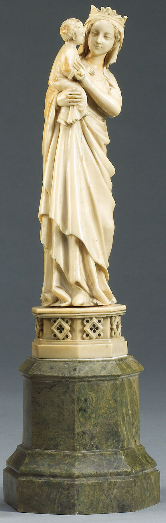 Bonhams : A late 19th century French carved ivory Figural Group of the ...