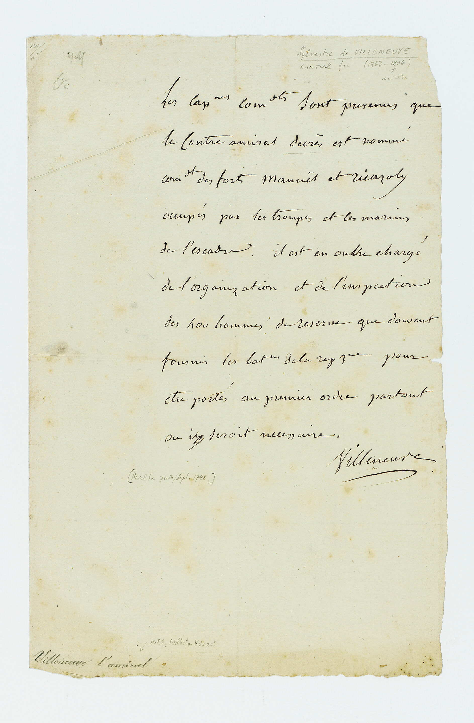 Autograph Document Signed