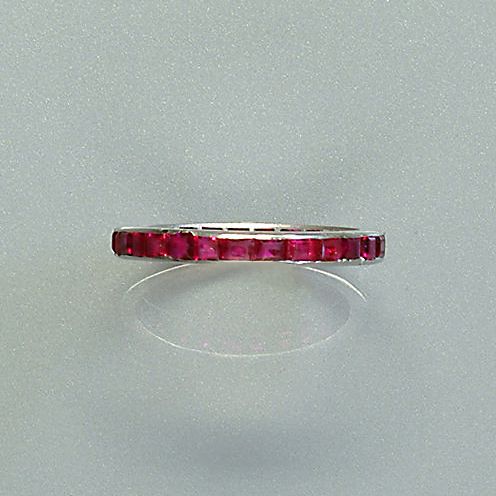 A ruby eternity ring