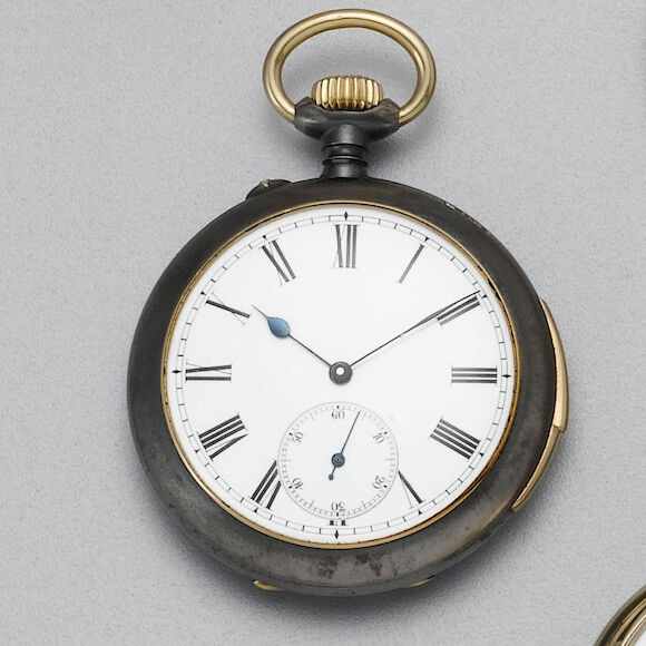 1900 Rugat Watch Bonhams : Swiss. A gunmetal quarter repeating pocket watch 1900s
