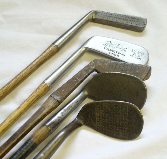 A BOBBY JONES CALAMITY JANE SPALDING KRO-FLIGHT BLADE PUTTER; together