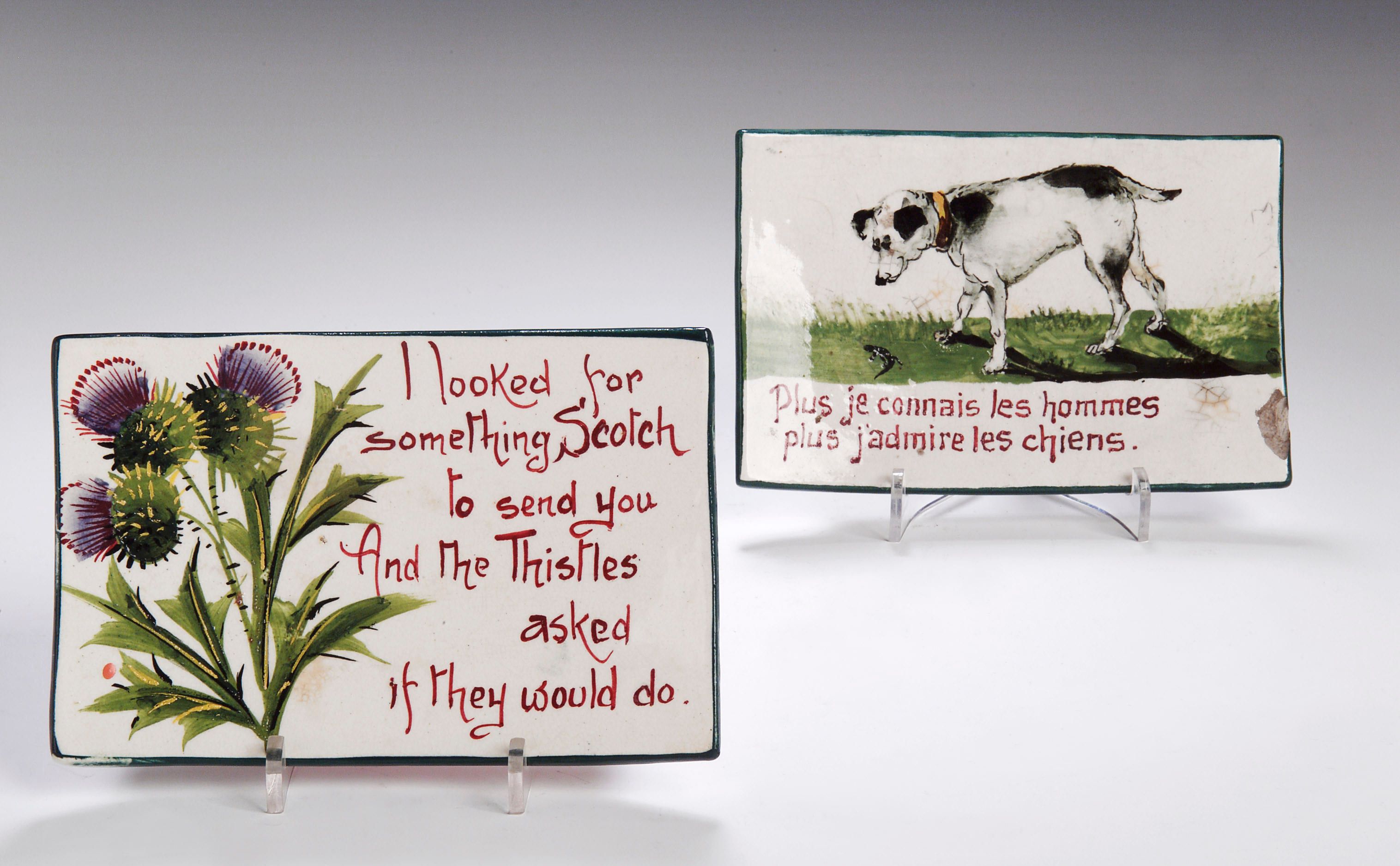 A rectangular Wemyss Tray,