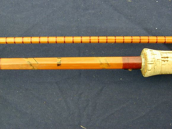 Bonhams : A B. James Richard Walker MKIV two piece built cane carp rod 10’