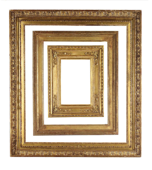 Bonhams : A French 19th Century gilded composition Empire frame