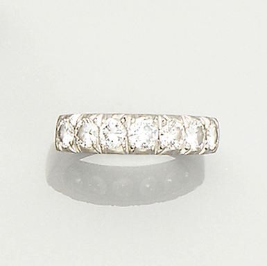 A diamond seven-stone ring