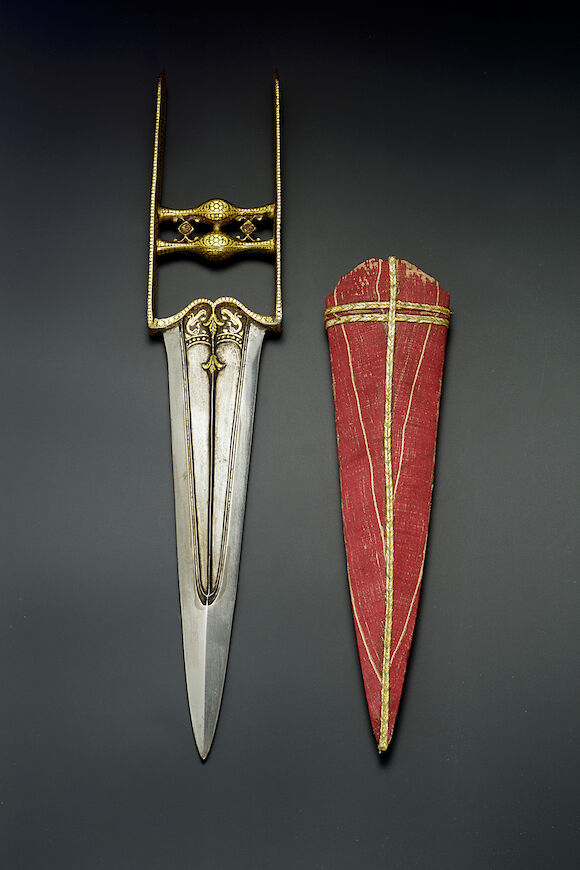 Bonhams : A gold koftgari steel Push-Dagger (khatar) North India, circa ...