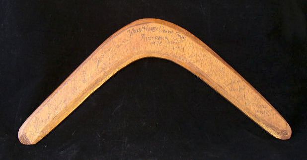 Signed boomerang,
