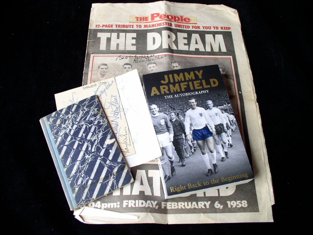 World Cup signed card,