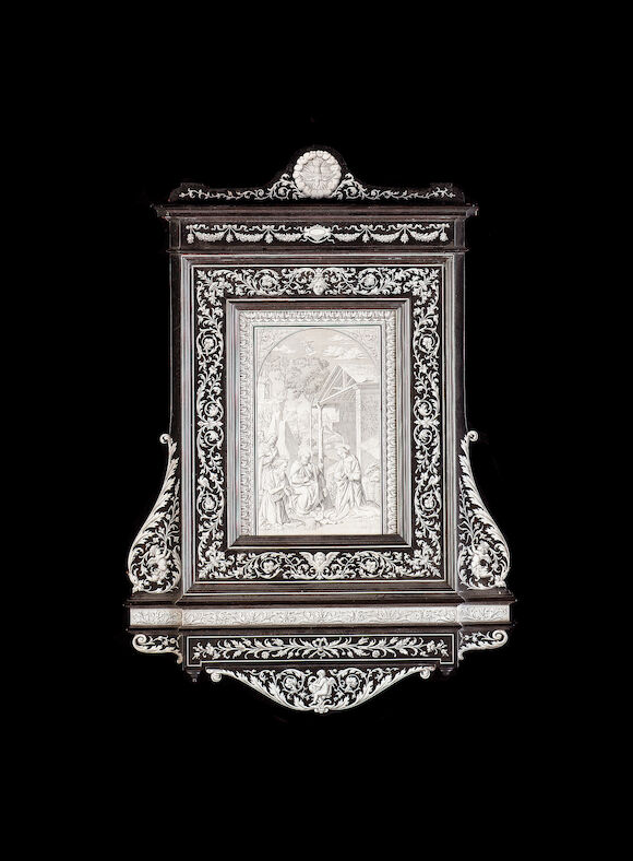 Bonhams : A late 19th century Continental engraved ivory Plaque ...