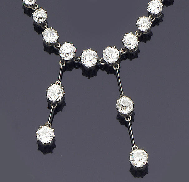 Bonhams : A Diamond Zipper Necklace