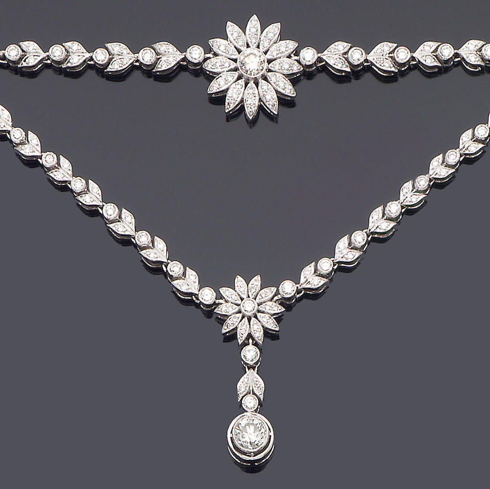 Bonhams : A Diamond Zipper Necklace