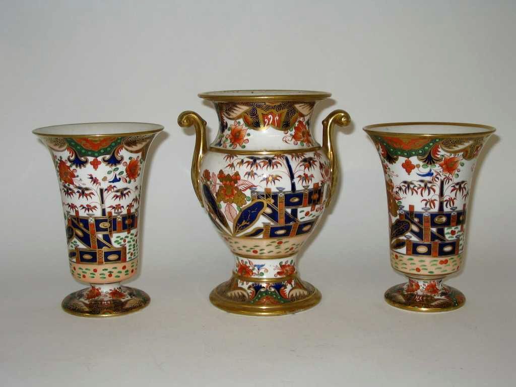 A Spode garniture