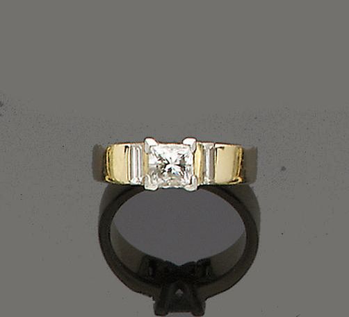 A diamond single-stone ring