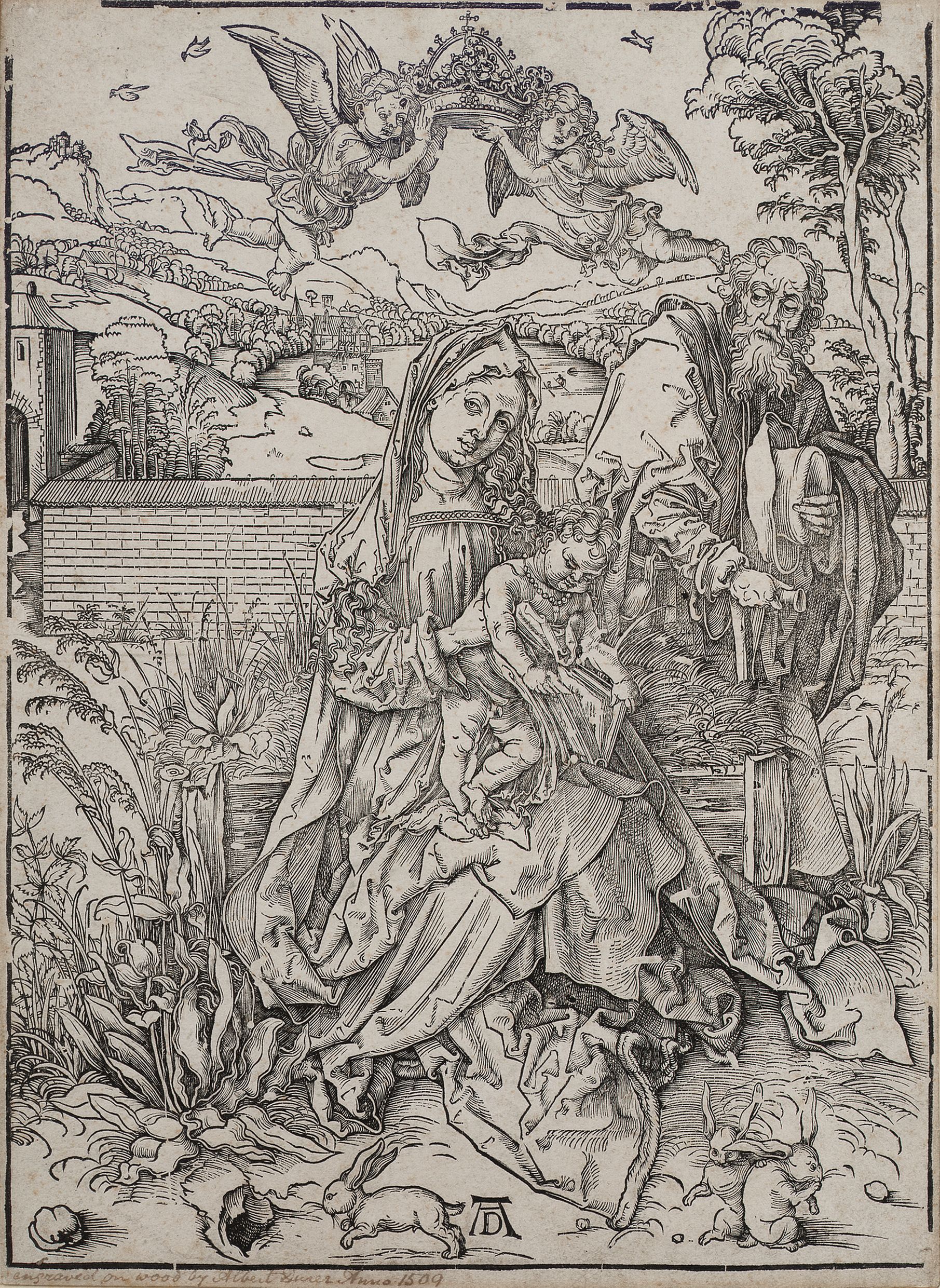 The Holy Family with Three Hares