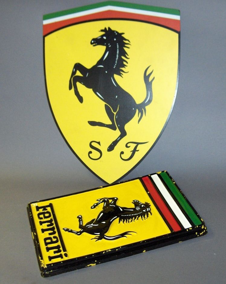 Bonhams Cars : Two Ferrari showroom signs,