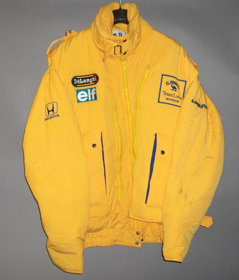 Bonhams Cars : A Camel Team Lotus winter jacket and waistcoat,