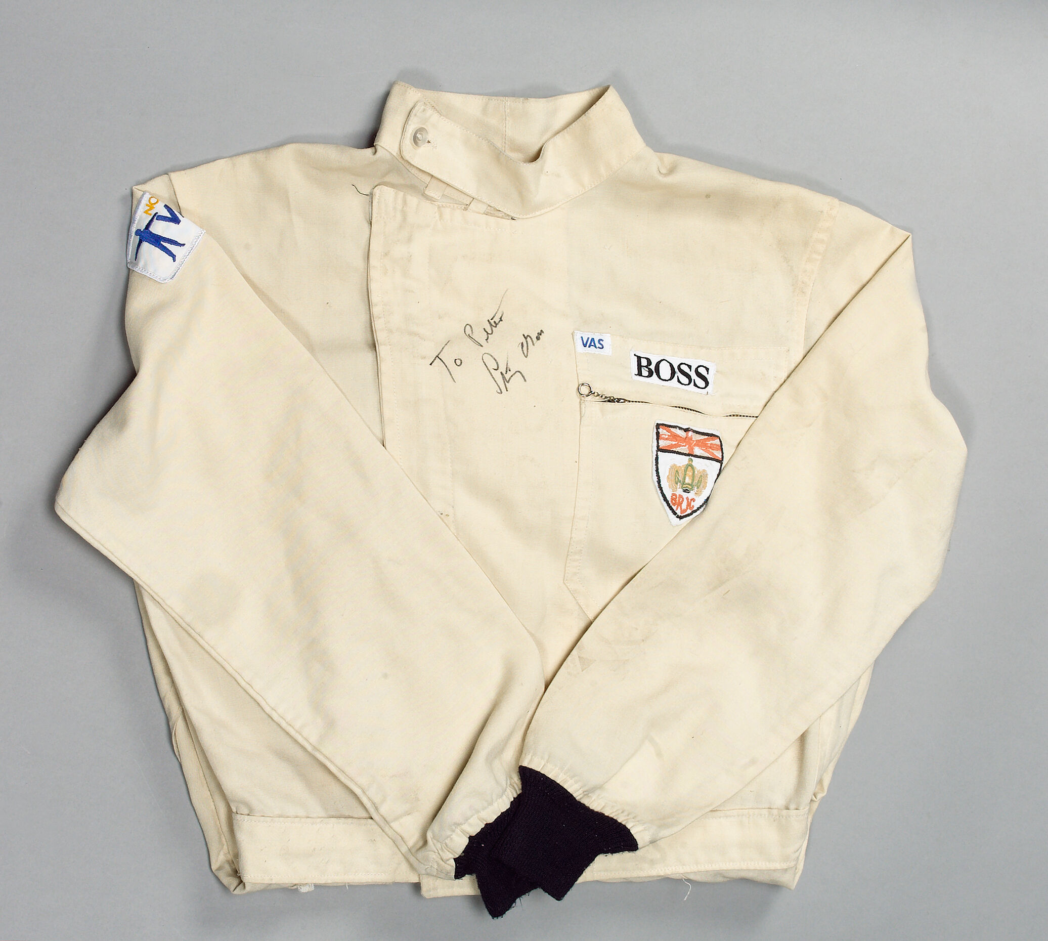 Bonhams Cars : A pair of Stirling Moss race overalls,