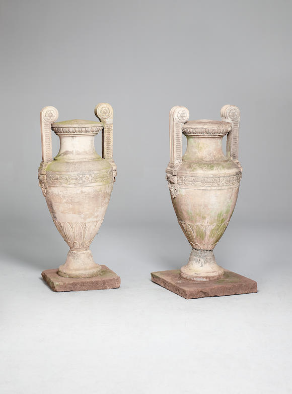 Bonhams : A pair of early 19th century Coad type imitation stone garden ...