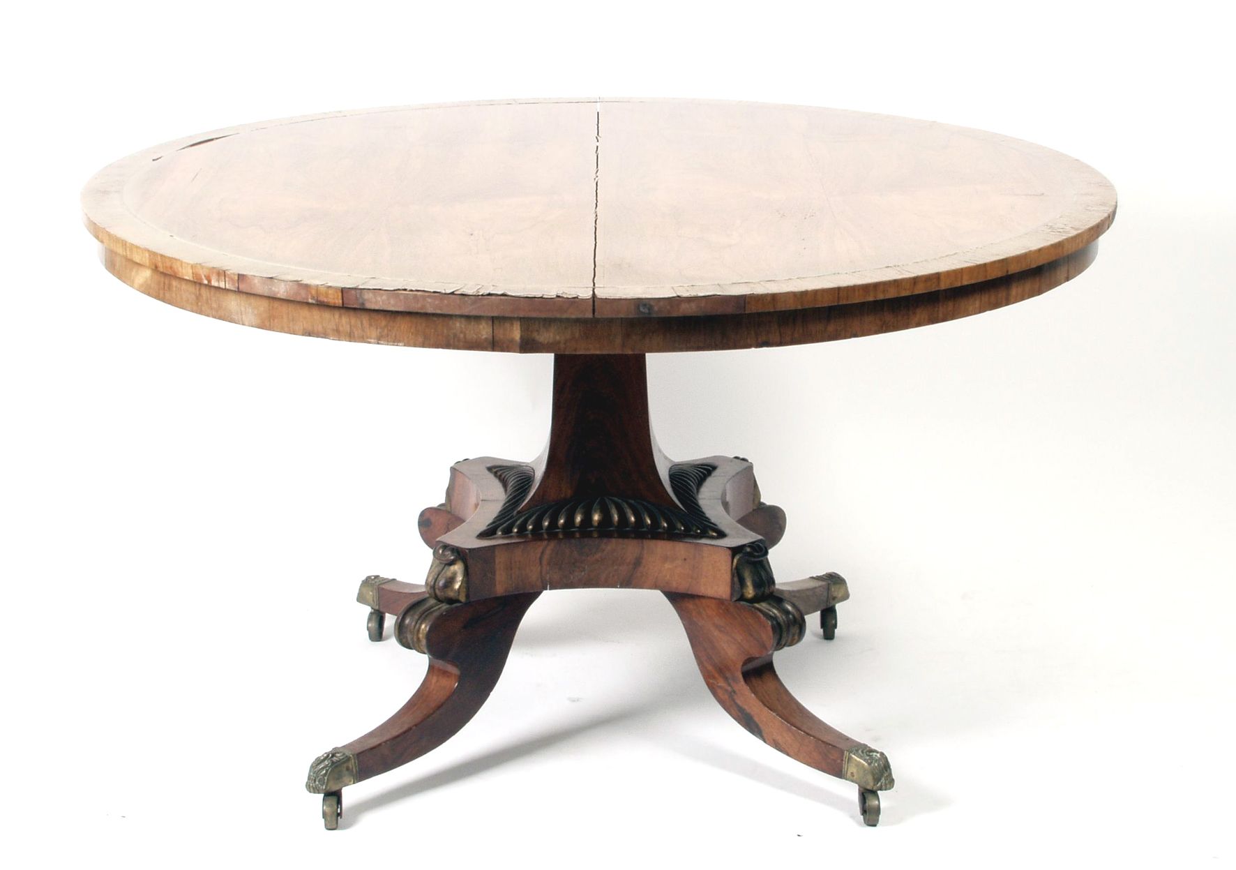 A Regency rosewood loo table