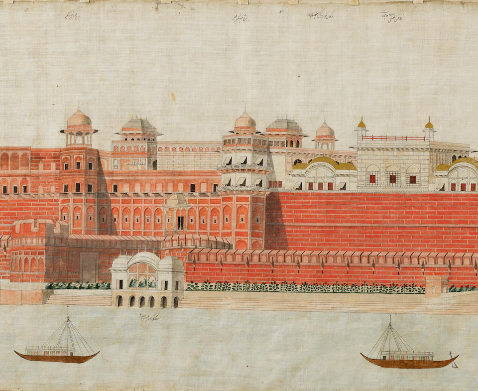 Red Fort At Agra During Construction, From The Akbarnama Jigsaw