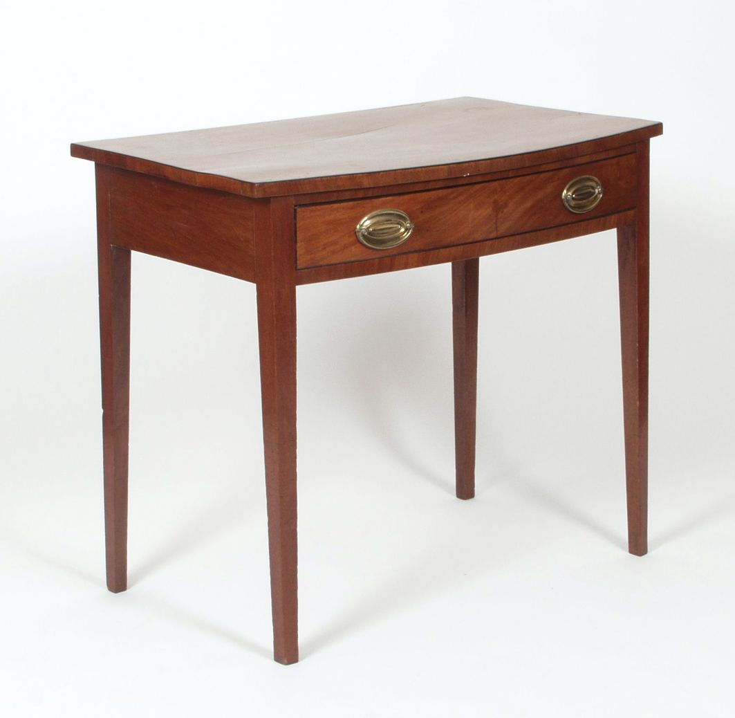 A Regency mahogany bowfronted side table