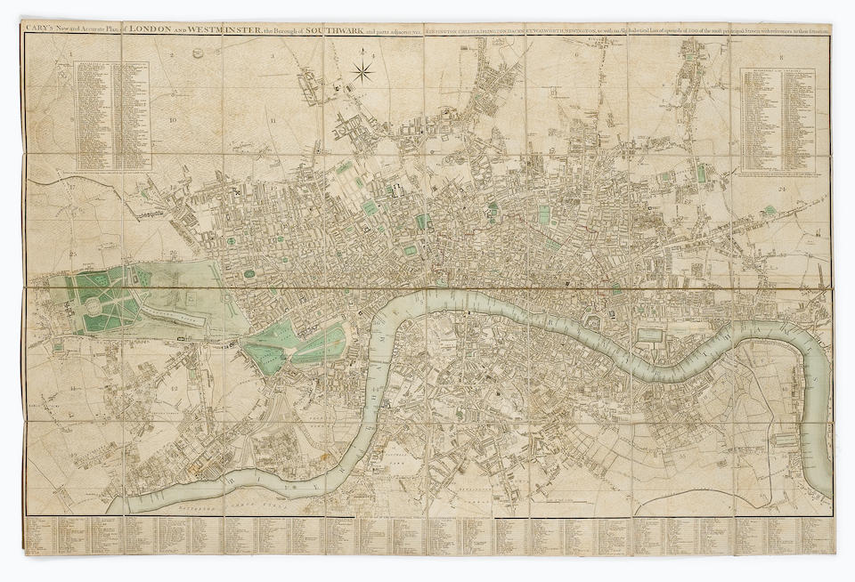 Bonhams : CARY (JOHN) Cary's New and Accurate Plan of London and ...