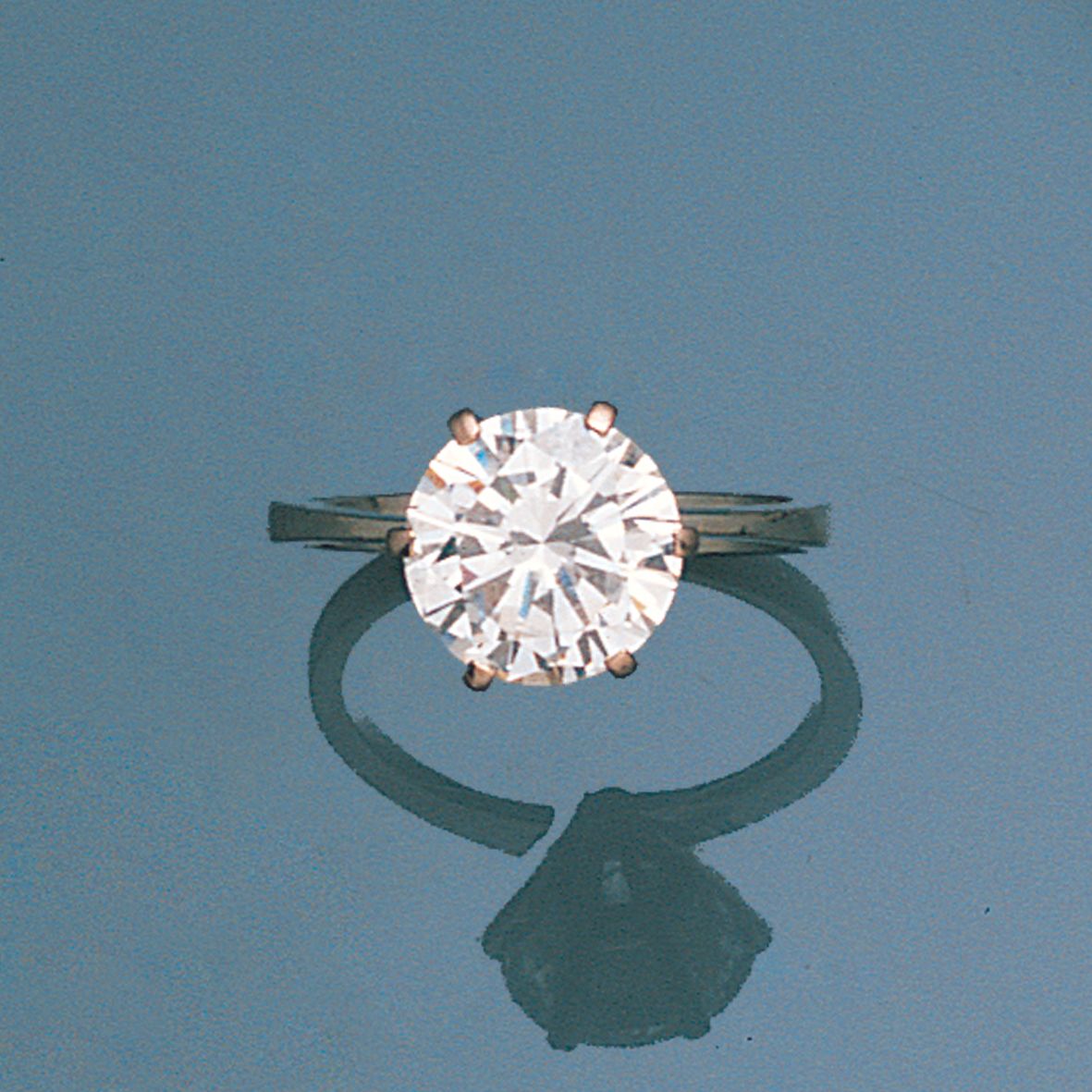 A diamond single-stone ring