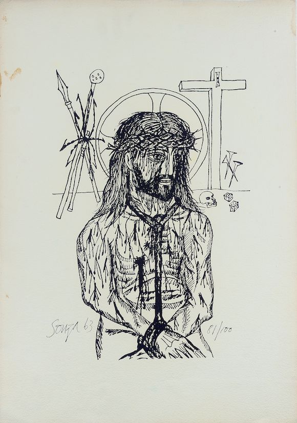 Bonhams Francis Newton Souza (India, 19242002) Christ bound and