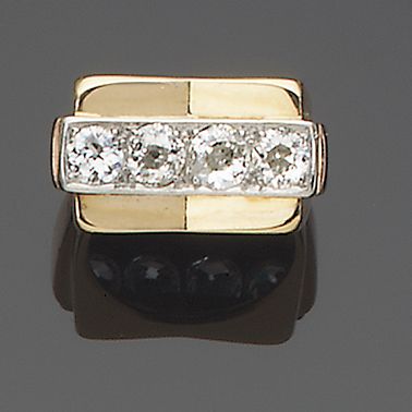 A diamond cocktail ring