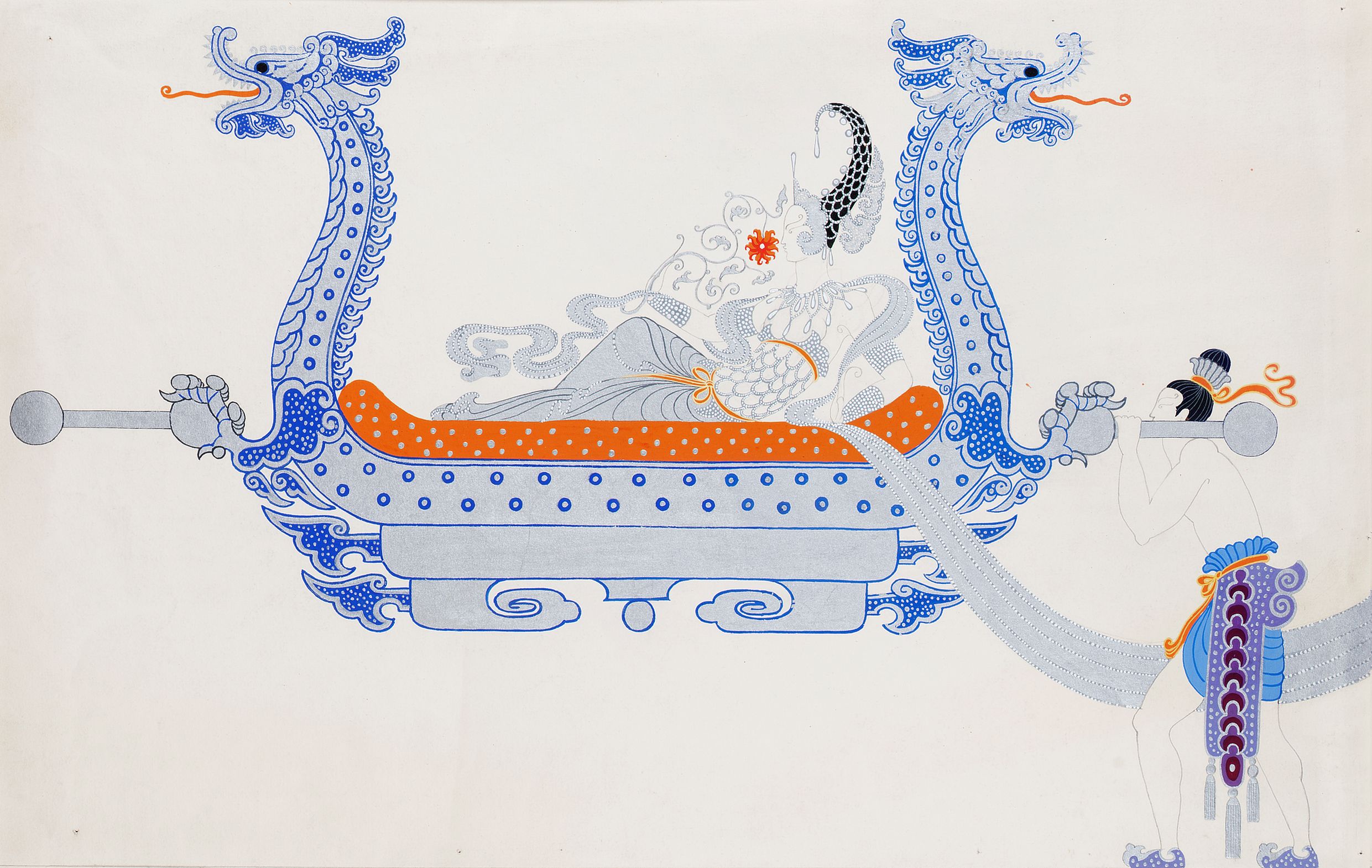 A Design for a Fabulous Oriental Pallanquin from Aladdin