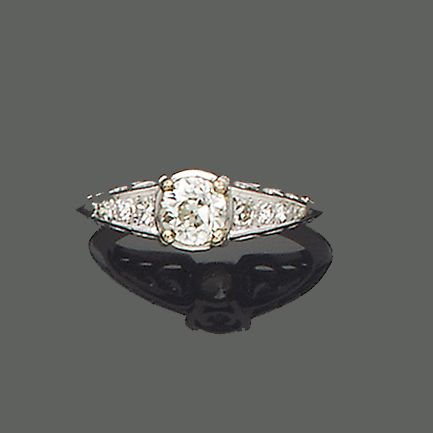 A diamond single-stone ring
