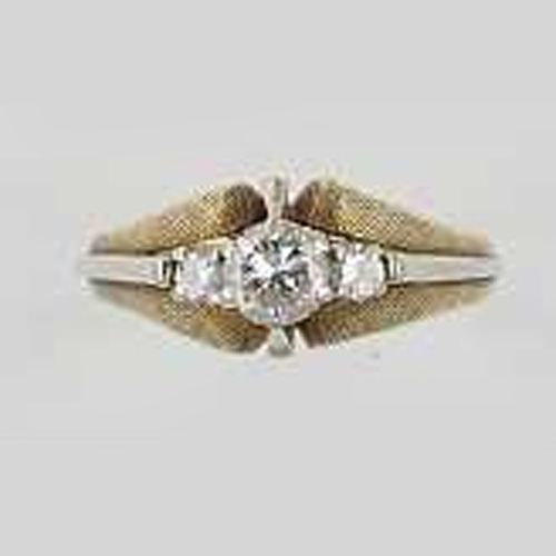 A three stone diamond ring