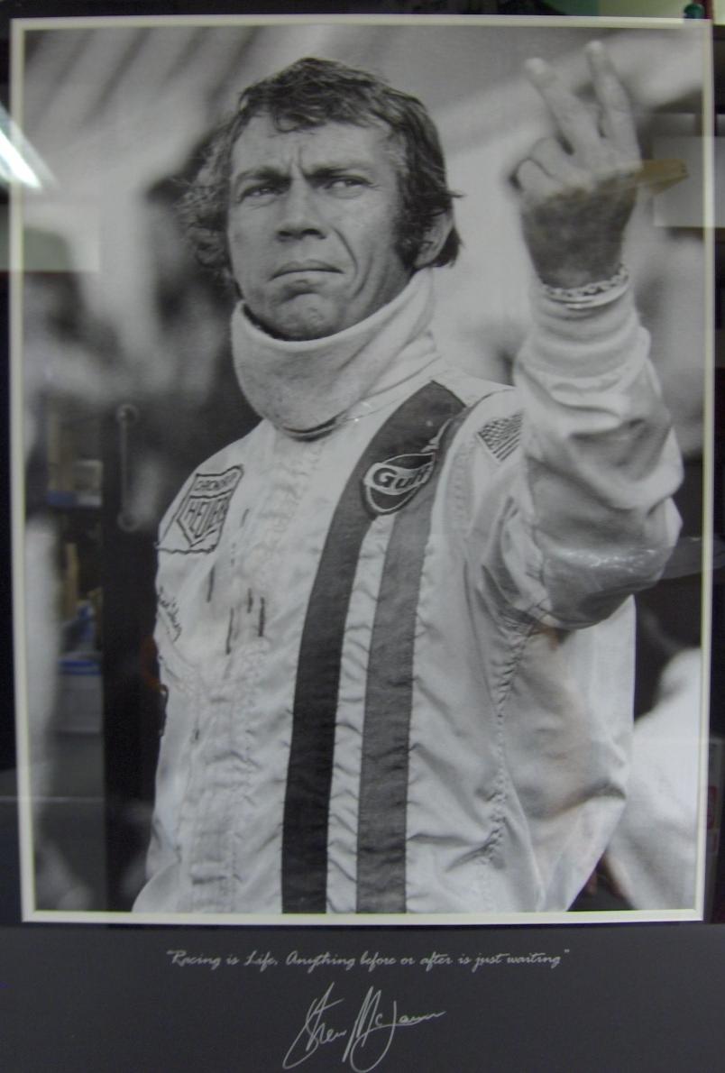 Bonhams Cars : A 'Steve McQueen salute' poster,