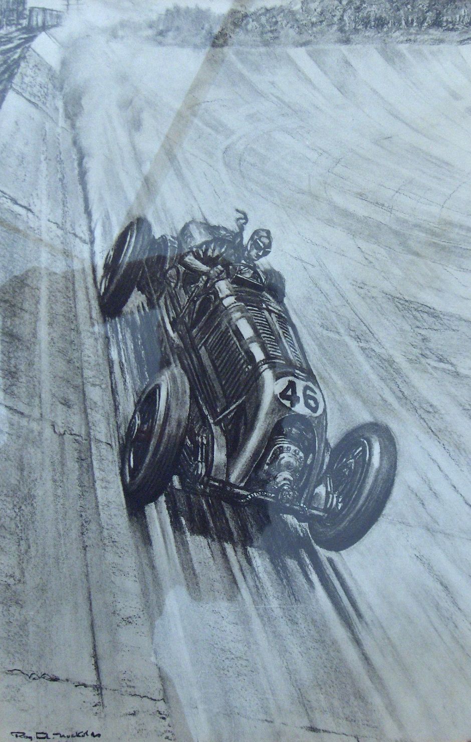Bonhams Cars : A set of four 1930s motor racing drawings, after Roy ...