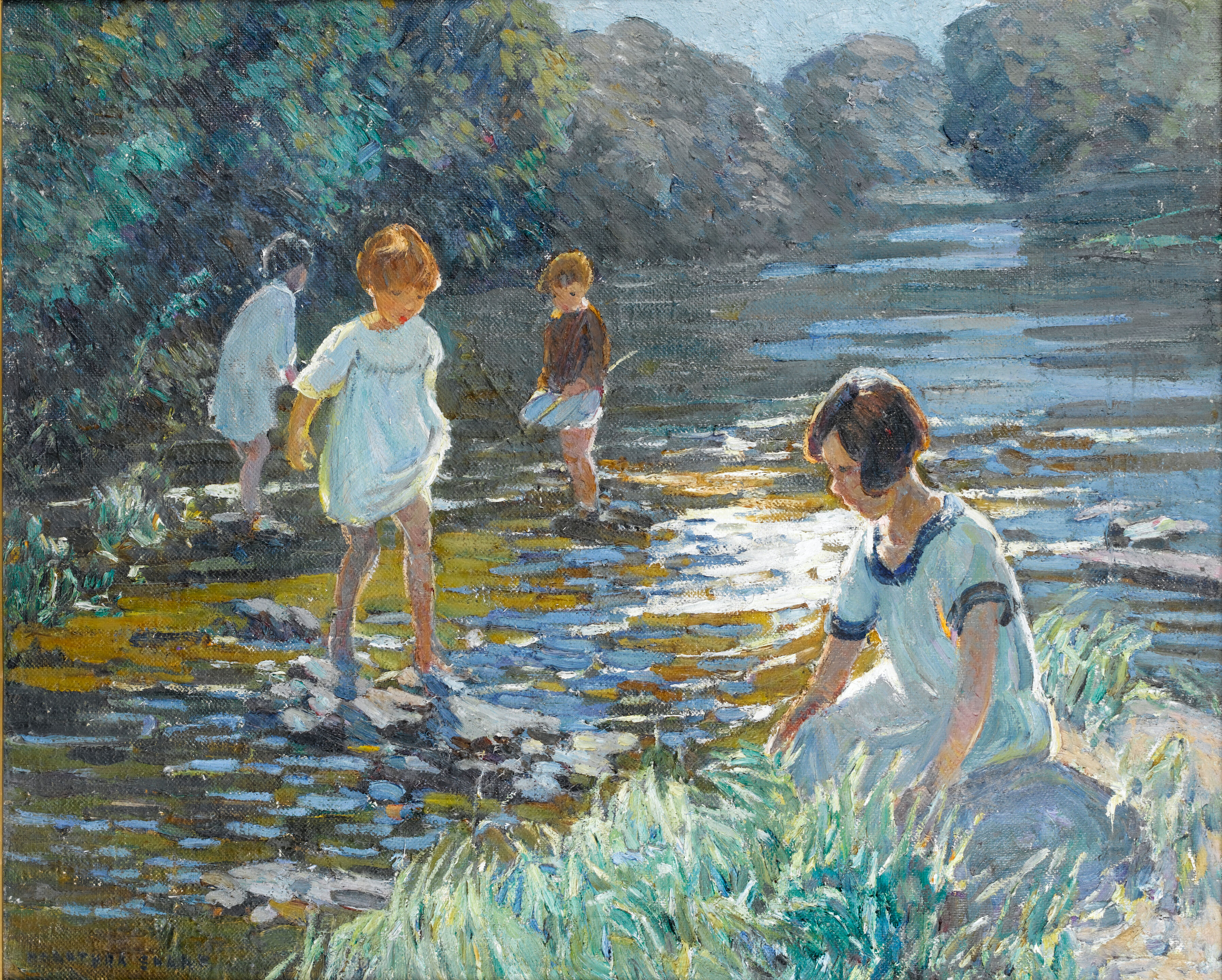 Children Paddling
