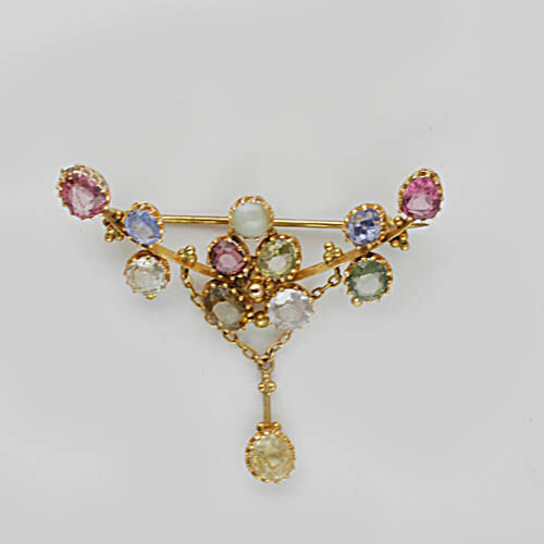 Bonhams : A late Victorian gem set brooch