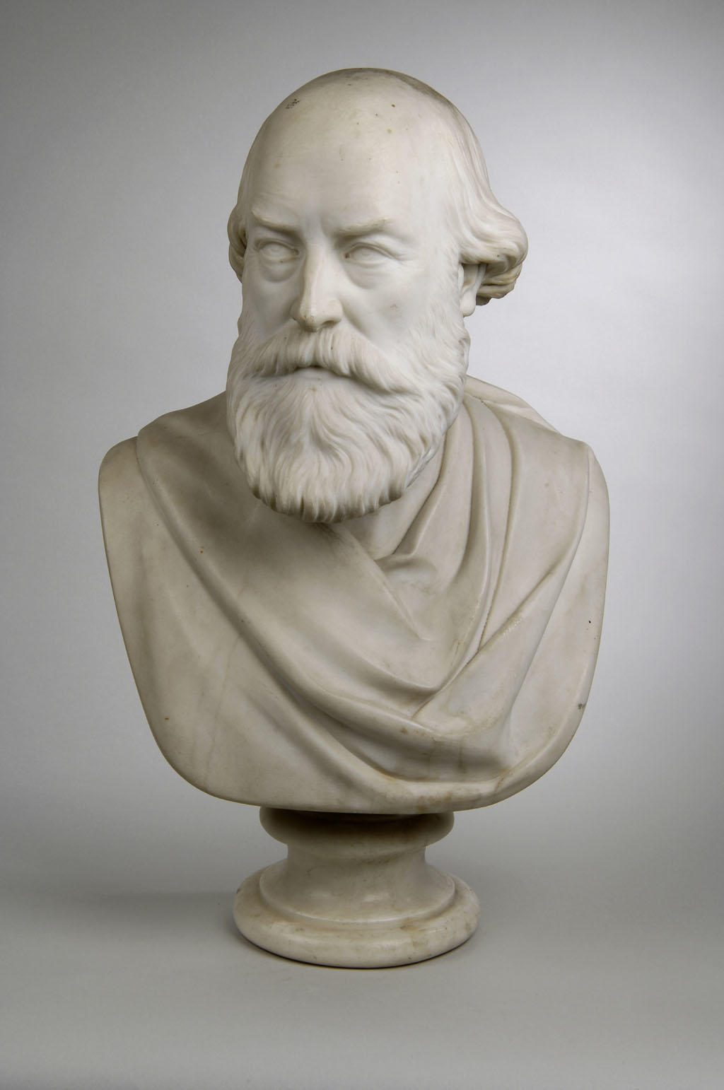 John Hutchison (Scottish, 1833-1910): A carved white marble bust of a ...