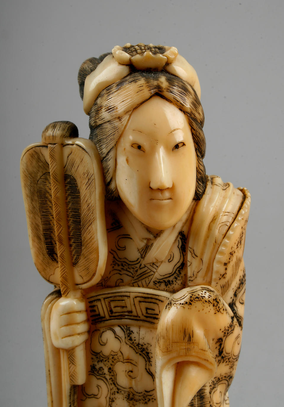 Bonhams : A Japanese carved ivory