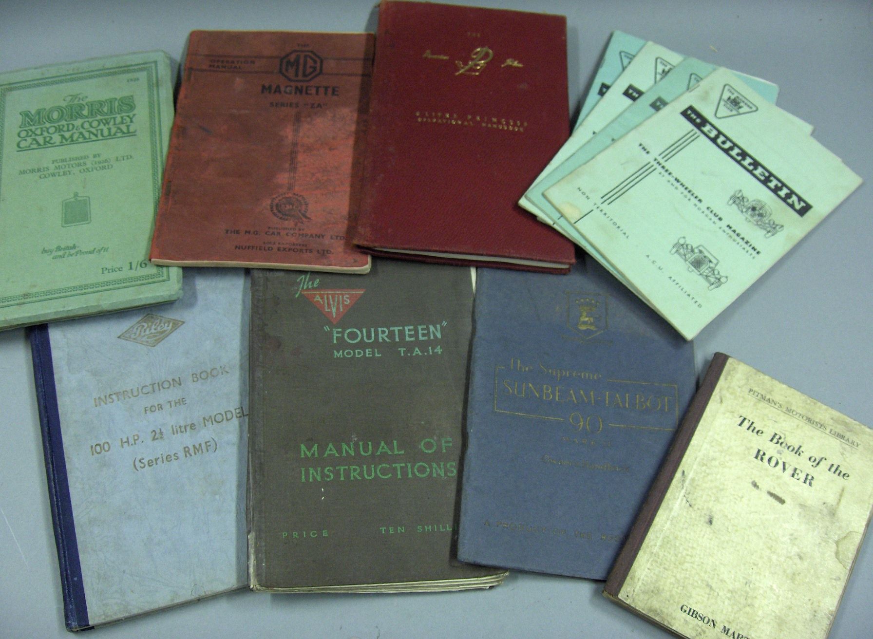 Bonhams Cars : A selection of handbooks and instruction books,