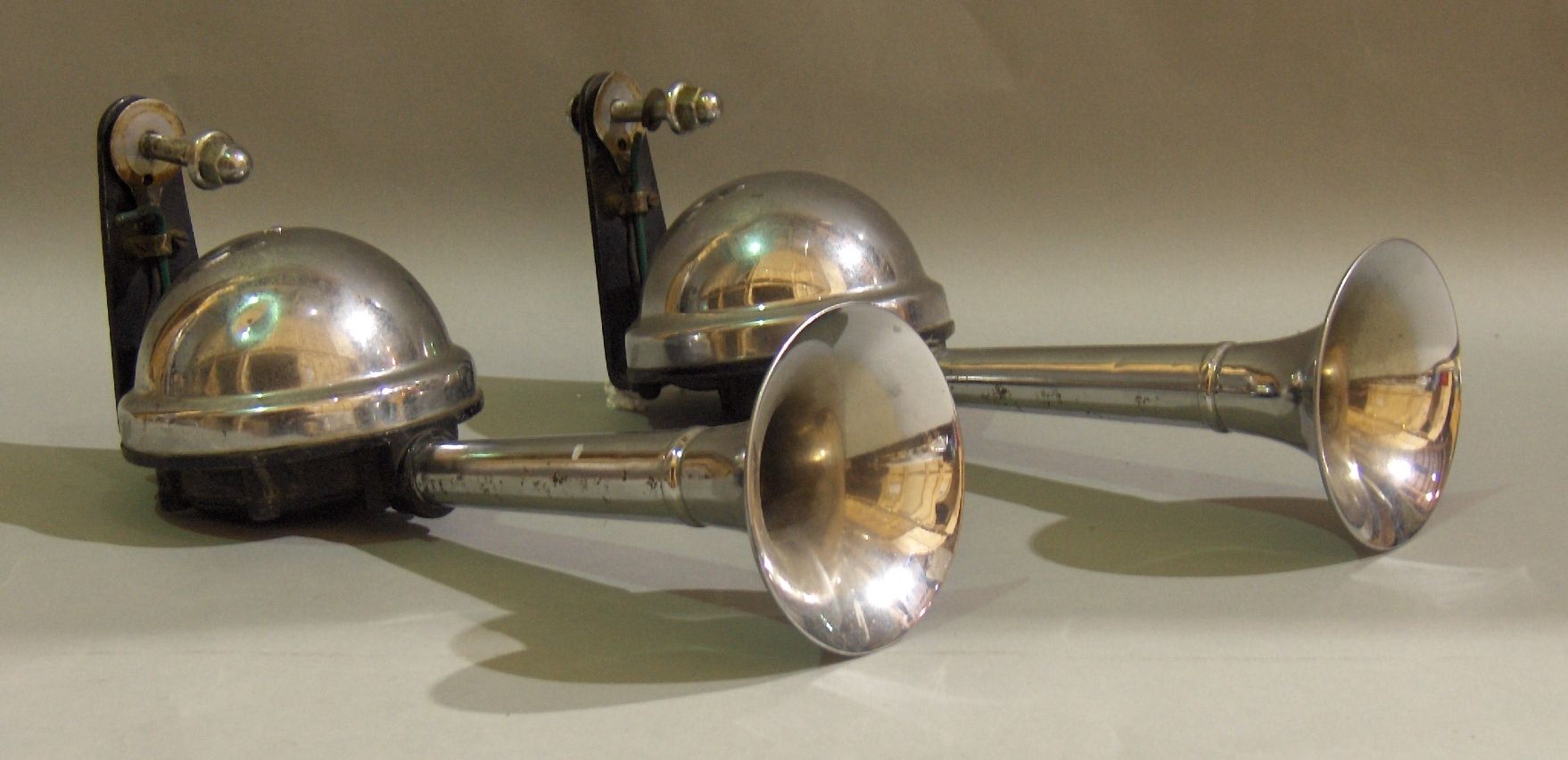 Bonhams Cars A matched pair of Lucas Windtone longtrumpet horns, 1930s,
