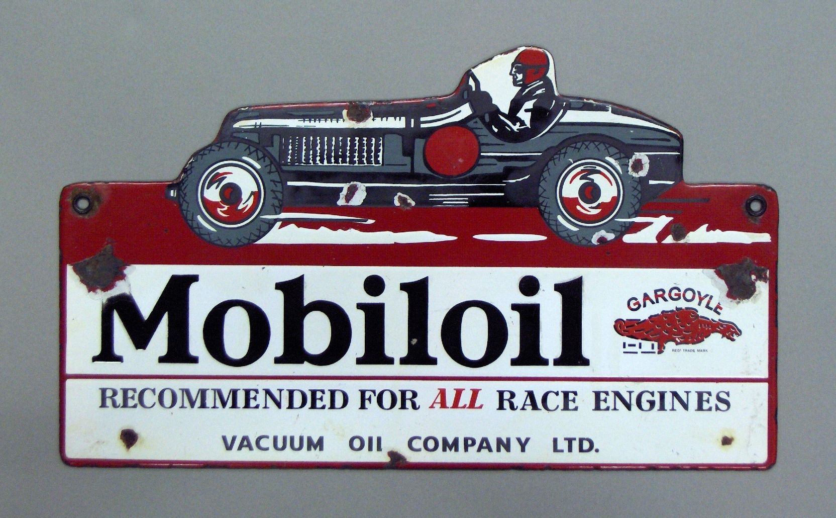 Bonhams Cars : A Mobiloil enamel sign,