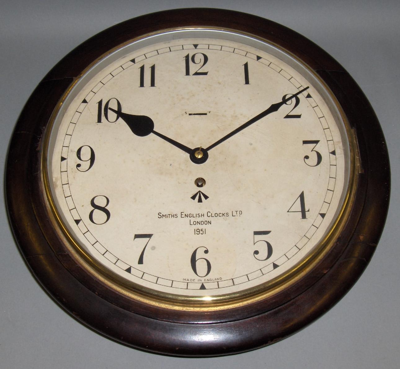 Bonhams Cars : A rare Smiths English Clocks Ltd military wall clock ...